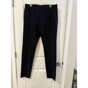 Theory Zaine Neoteric Slim Fit Navy Blue Technical Stretch Pants Mens 34